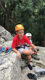Rock climbing in Ardeche